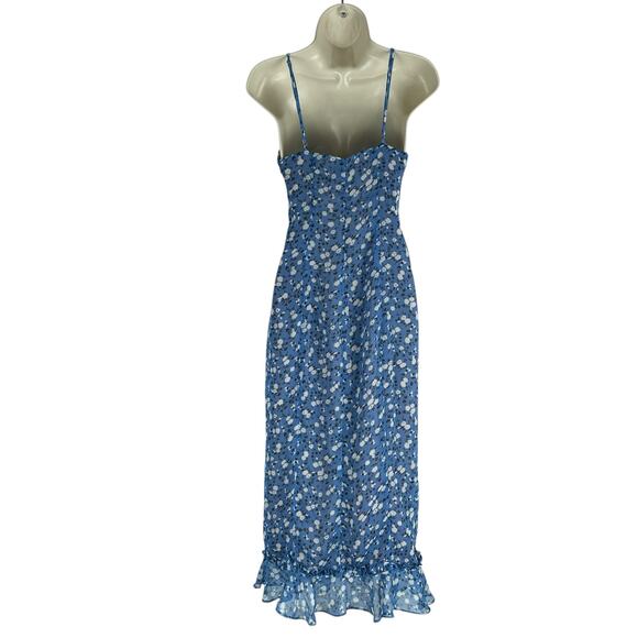 Majorelle Quincy Floral Print Midi Dress Ditsy Blue Size XS - Picture 8 of 12